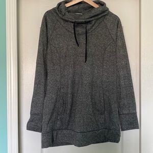 Columbia cowl neck tunic length sweatshirt